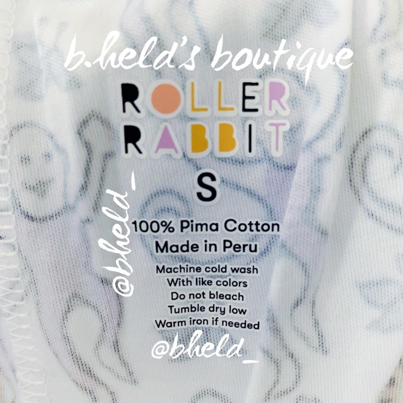 Roller Rabbit Monkey Polo Pajamas in Lavender Monkey Purple Blue Size S New NWT - Picture 12 of 17